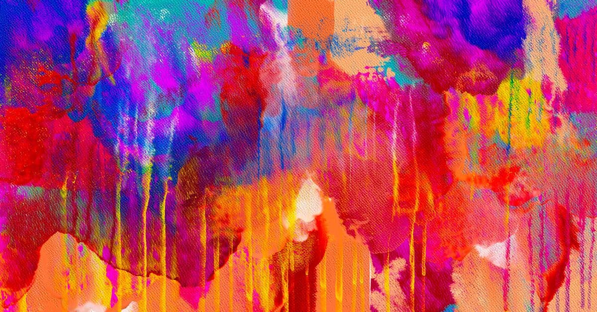 Colorful abstract art with vivid hues and dynamic texture, showcasing modern expressionism.