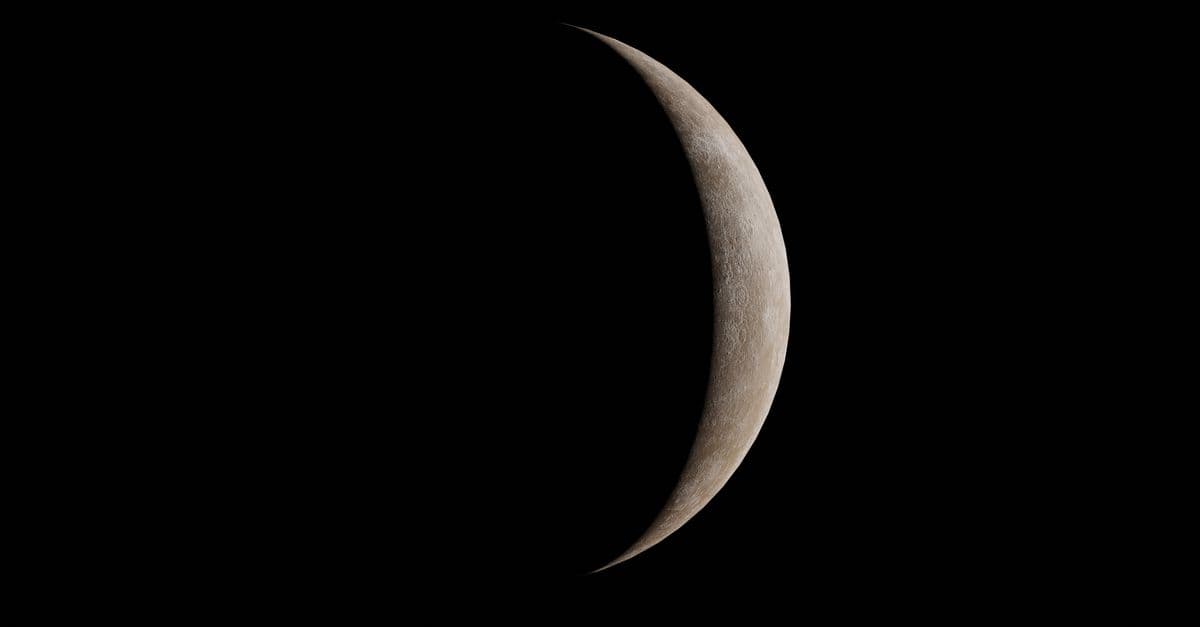 High-resolution image of a crescent moon set against a black background, ideal for astronomy themes.