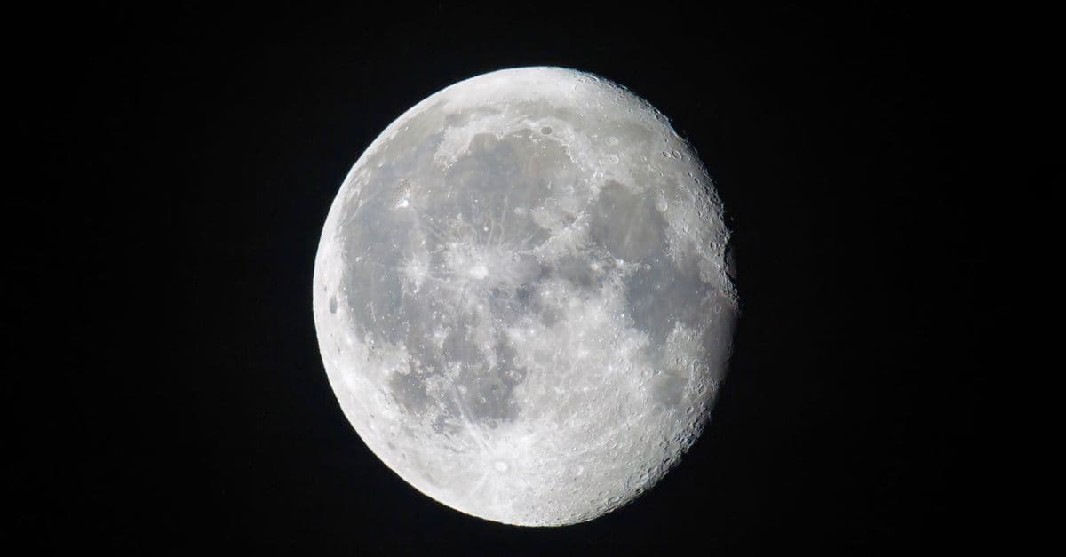 Waning gibbous moon captured over Darien, Connecticut, showcasing detailed lunar surface.