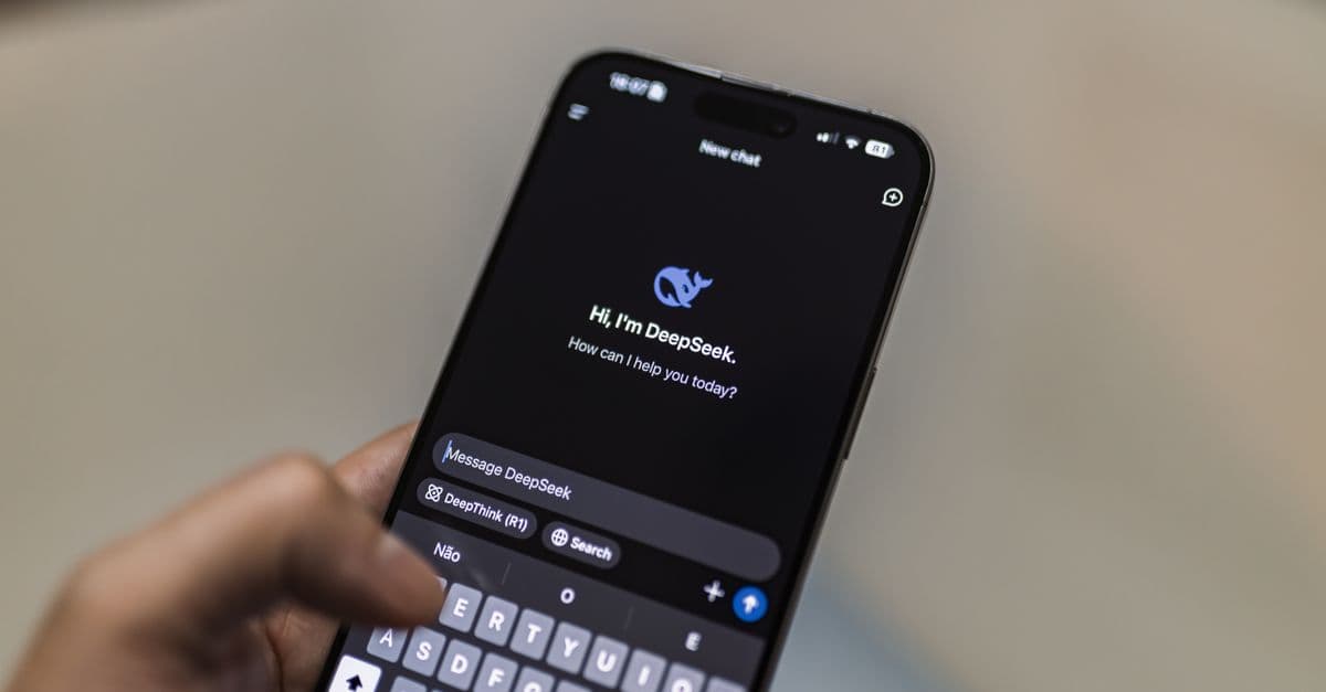 Smartphone showcasing AI chatbot interface. Perfect for tech themes and AI discussions.