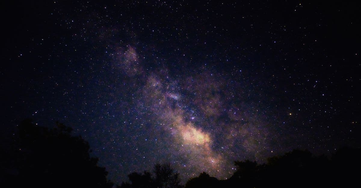 Beautiful Milky Way and starry night sky captured in the rural landscape of Telavi, Georgia.