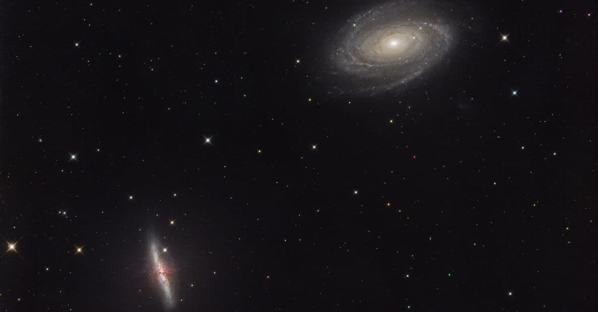 Captivating image of spiral and irregular galaxies in the vast cosmos.