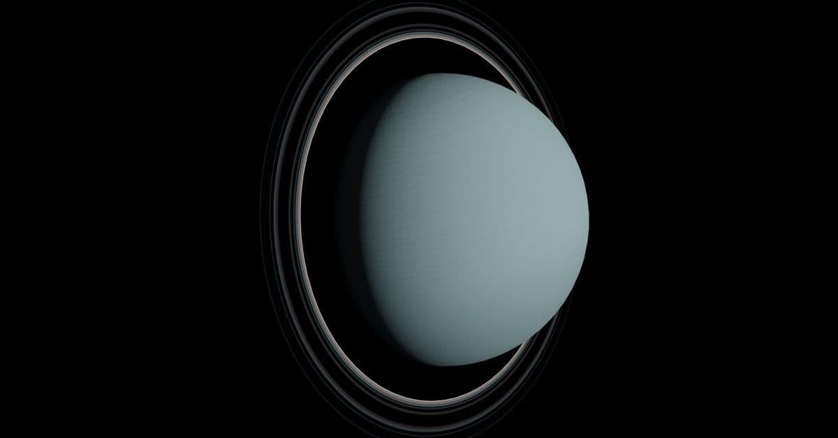 High-resolution image of Uranus with its distinctive rings against a black space background.