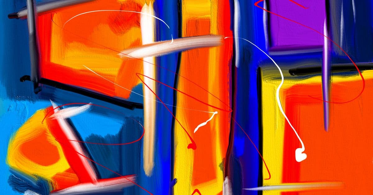 A vibrant abstract artwork featuring bold colors and dynamic lines, showcasing modern art style.