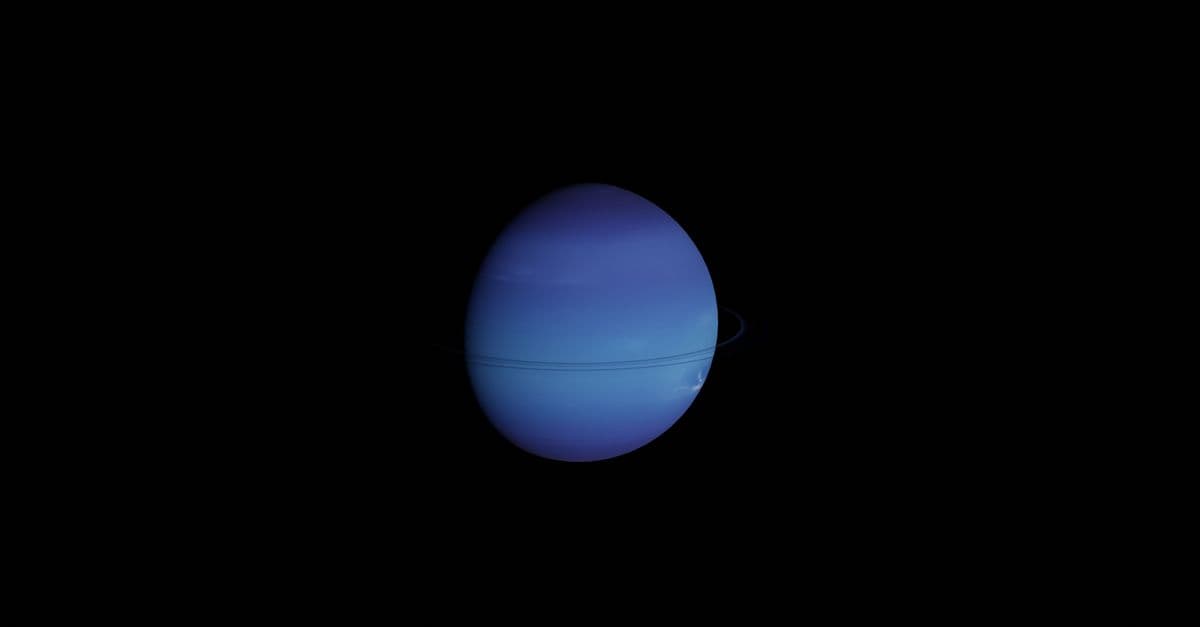 Detailed illustration of Neptune with a dark background, perfect for educational use.