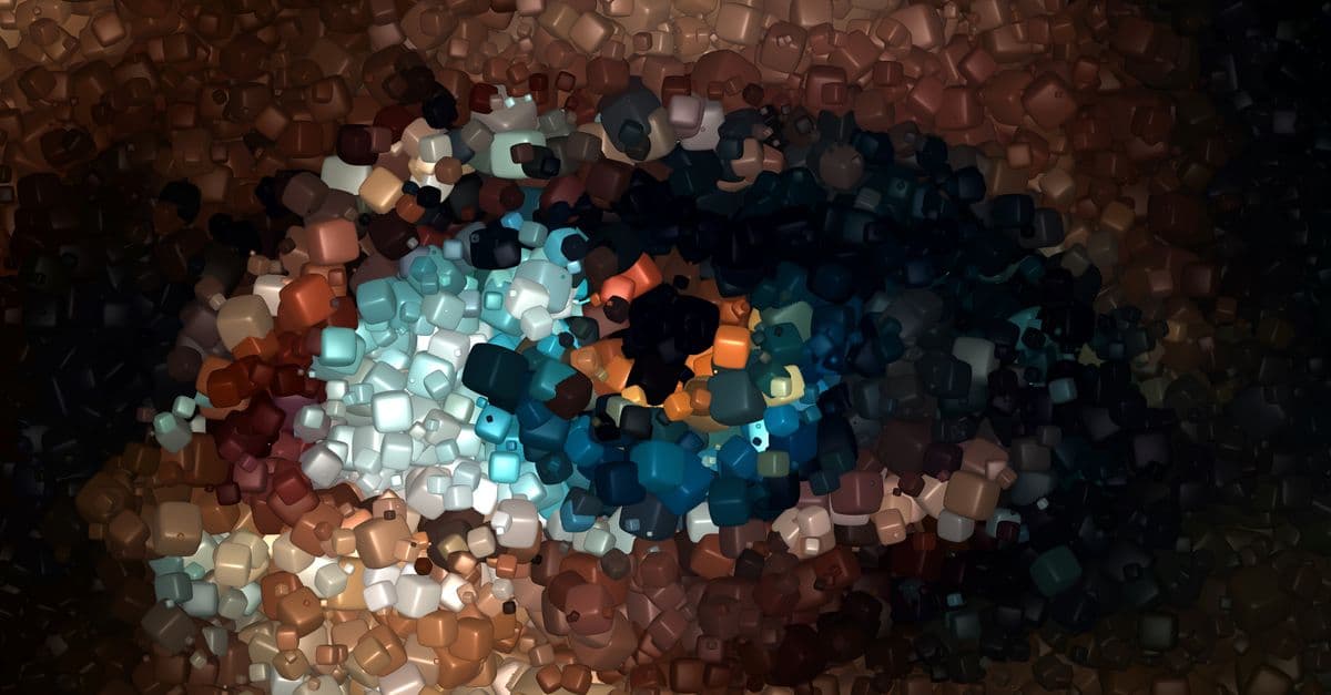 Vibrant abstract mosaic pattern resembling an eye, capturing diverse colors and textures.